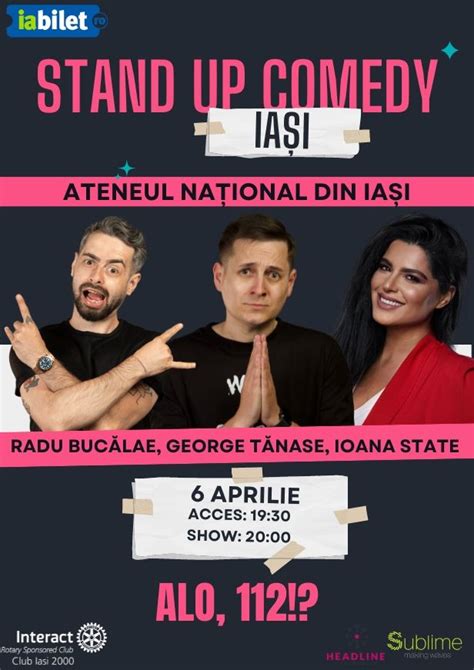 Bilete Iasi Stand Up Comedy Cu Radu Bucalae George Tanase Si Ioana