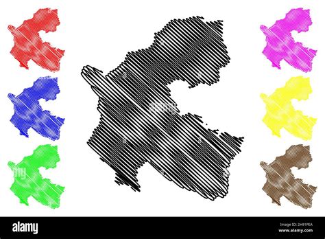 Chamba district (Himachal Pradesh State, Republic of India) map vector ...