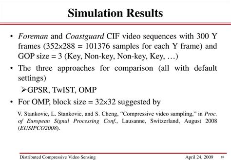 PPT Distributed Compressive Video Sensing PowerPoint Presentation