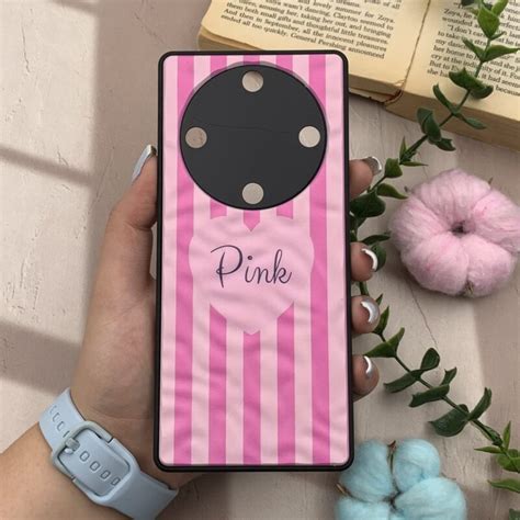 قاب گوشی Honor X9a آنر دور سیلیکونی Pucker طرح برجسته Pink کد 80436 قاب سنتر