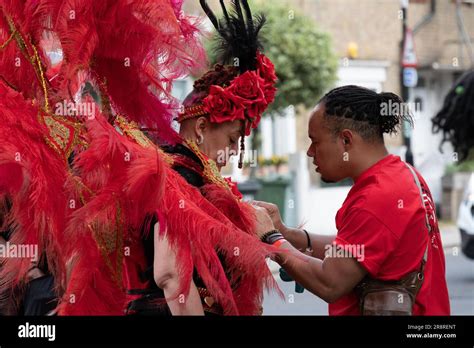 London UK 22 June 2023 Preparations For The Windrush Procession