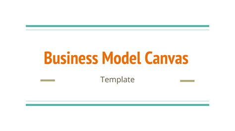 Business Model Canvas Template Ppt