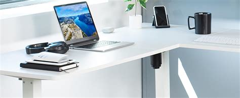 Vivo Electric Height Adjustable Cm X Cm Corner Stand Up Desk