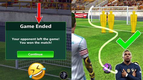 FOOTBALL STRIKE TRICKS AND SHOT THAT MADE THE OPPONENT QUIT THE GAME