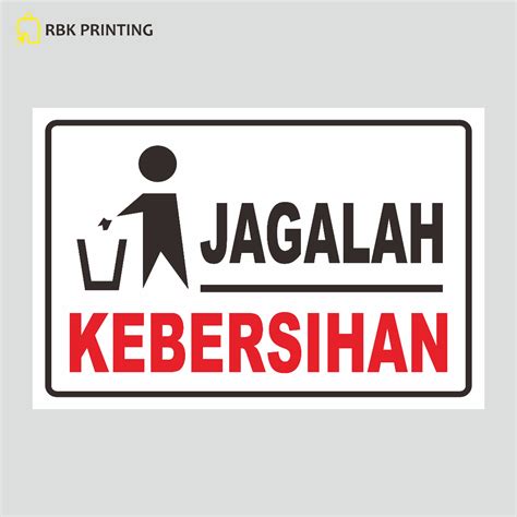 jual stiker jagalah kebersihan shopee indonesia