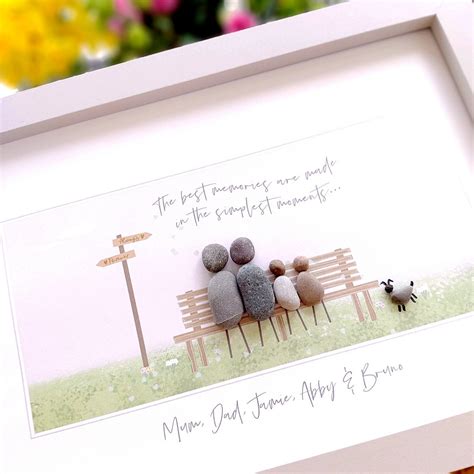 Simple Moments Personalised Pebble Picture Gift Daisy Maison Sale