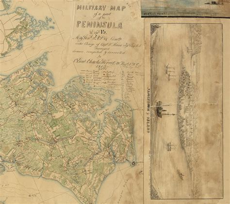 A major manuscript map of the southern Virginia Peninsula - Rare ...