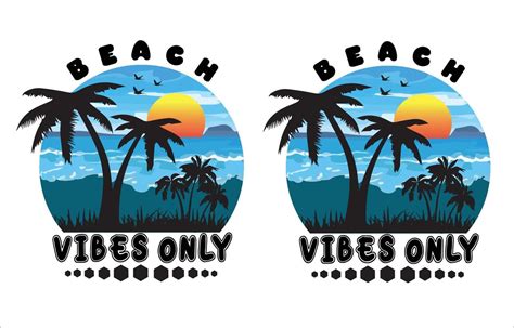 Beach Vibes Only T Shirt Design 22464305 Vector Art At Vecteezy