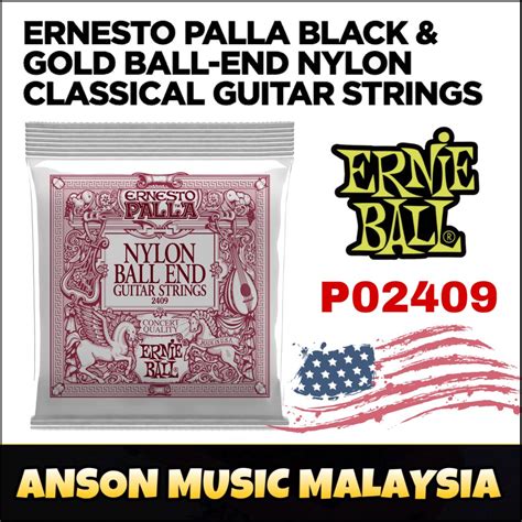 Ernie Ball Ernesto Palla Black Gold Ball End Nylon Classical