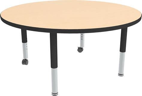 Round Adjustable Height Mobile Preschool Activity Table 30