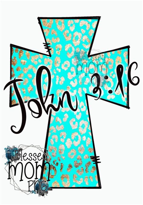 John 316 Cross Png Sublimation Printable Instant Download Etsy