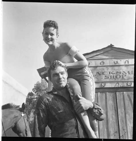 DON MEGOWAN LIFTING woman on TV western set Original 2.25 x 2.25 Camera ...