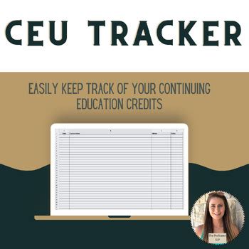 Ceu Tracking Log By The Proficient Slp Tpt