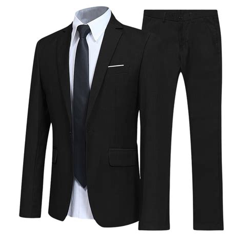 Men's Suits Male Slim Fit Business Wedding Party Two Piece Formal