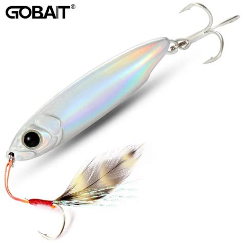 Artificial Metal Jig Bait Shore Cast Wobbler Pena Gancho Laser Cover