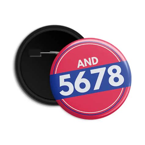 And 5 6 7 8 Pin Back Button Badge Dot Badges