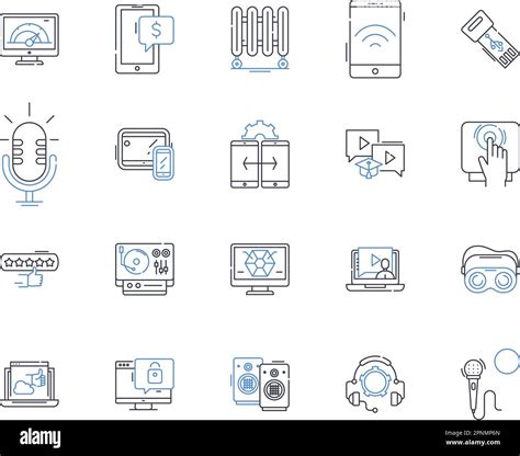 Implements And Objects Line Icons Collection Tools Instruments