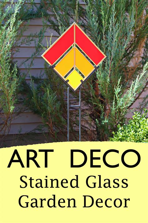 Home And Living Outdoor And Garden Garden Decorations Art Deco Glass Garden Stake Bright