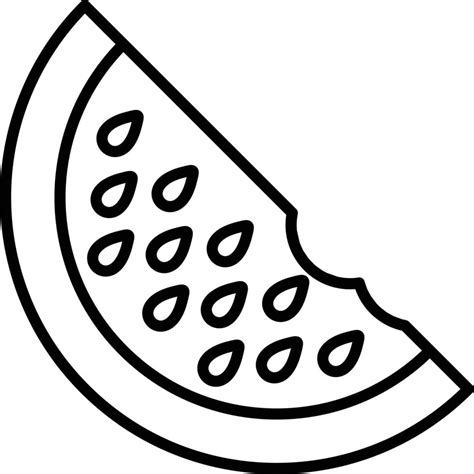 watermelon outline icon  vector art  vecteezy