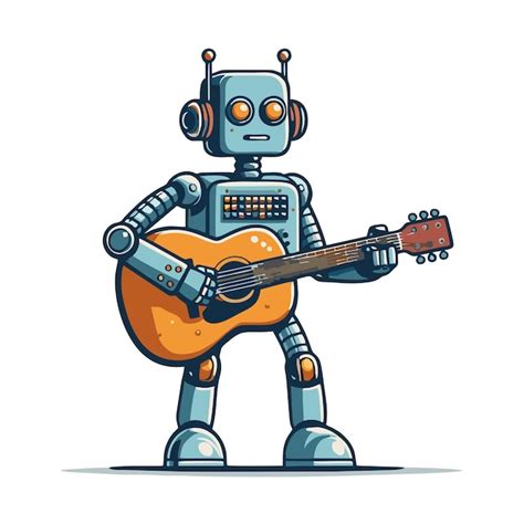 Vector Robot Playing Guitar Premium Ai Generated Vector