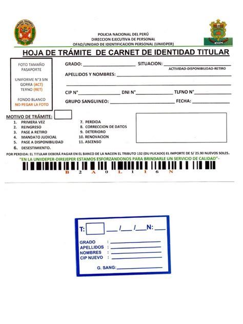 Hoja De Tramite Pdf