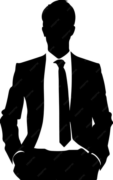 Premium Vector Business Man Vector Silhouette Illustration