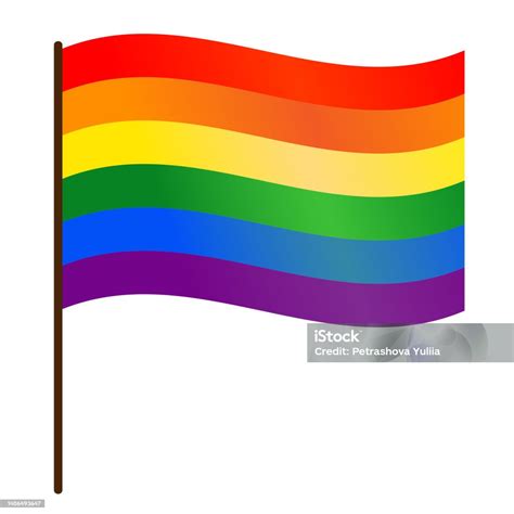 Fliegende Prideflagge Stock Vektor Art Und Mehr Bilder Von Ehe