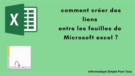 Comment Cr Er Des Liens Entre Les Feuilles Excel Youtube