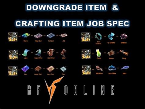 Cara Mudah Membuat Item Dan DOWNGRADE Item Job Specialist RF Online