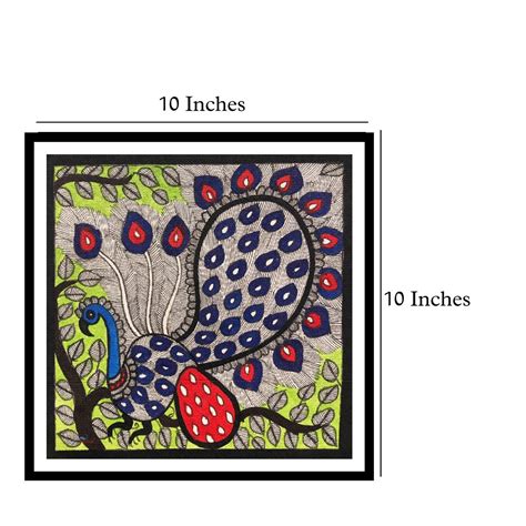 Buy Madhubani Peacock Painting, Madhubani Art – Dessine Art