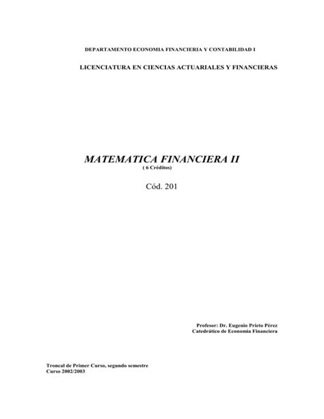 Matemática Financiera II