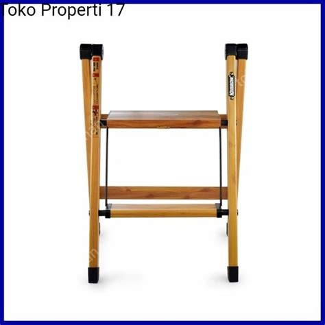 Jual Ori Krisbow Tangga Lipat Alumunium Step Motif Kayu