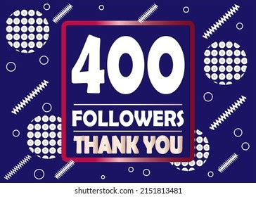 Thank You Followers Celebration Blue Stock Vector Royalty Free