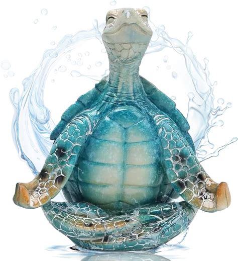 Amazon Meditating Figurine Sea Turtle Figurine Yoga Turtle Sea