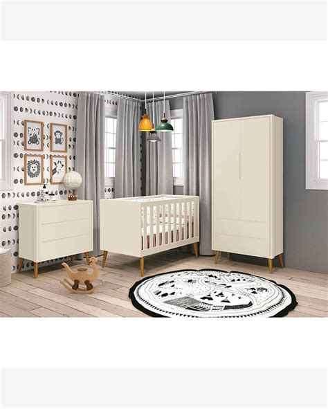 Riachuelo Kit Quarto Infantil Theo Retrô Areia Cômoda 3 Gavetas