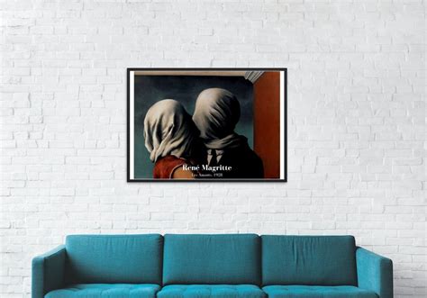 Les Amants the Lovers René Magritte Art Digital Art Print Instant