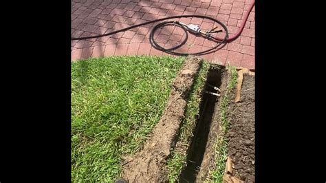 How To Run Cablepipe Under Driveway Using Boring Missle Youtube