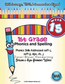 1st Grade Phonics And Spelling Zaner Bloser Week 15 Soft C Soft G