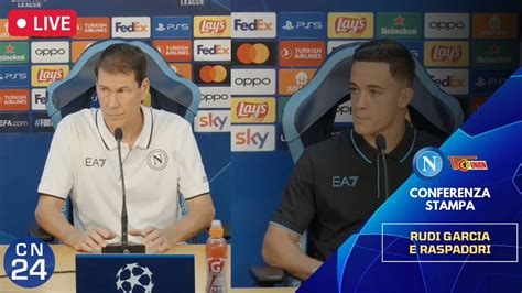 Rudi Garcia E Raspadori In Conferenza Stampa Napoli Union Berlino