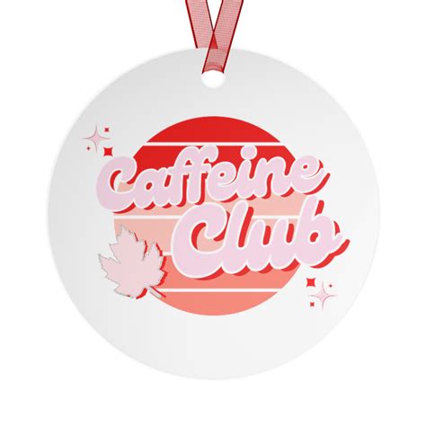 Caffeine Club Metal Ornaments | Red Leaf Organic Coffee