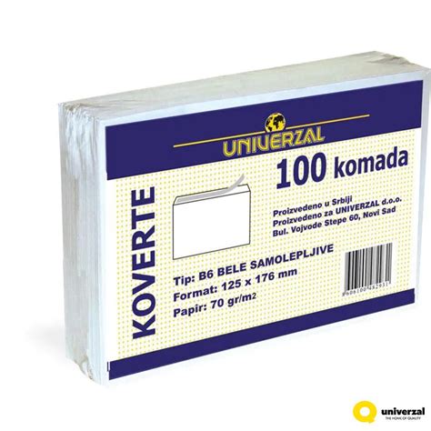 KOVERAT B6 BELI 1000 1 SAMOLEPLJIVI OCTOPUS UNL 0027BOX Univerzal