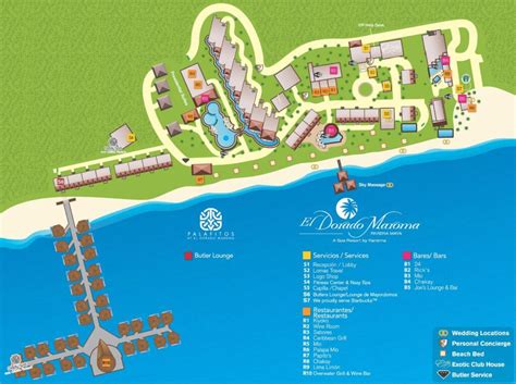 resort map  el dorado maroma riviera maya