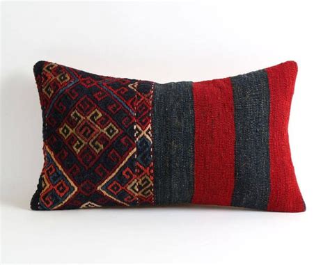 Red blue kilim pillows kilim pillow turkish pillow vintage | Etsy