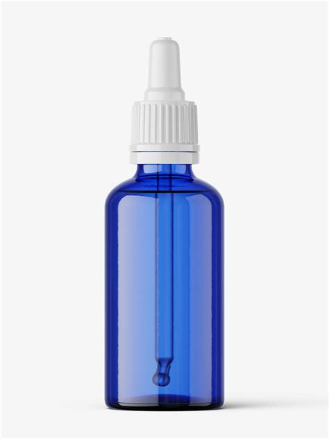 Blue Dropper Bottle Mockup Ml Smarty Mockups