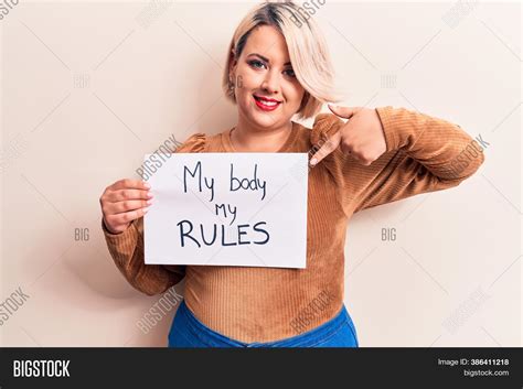Blonde Plus Size Woman Image Photo Free Trial Bigstock