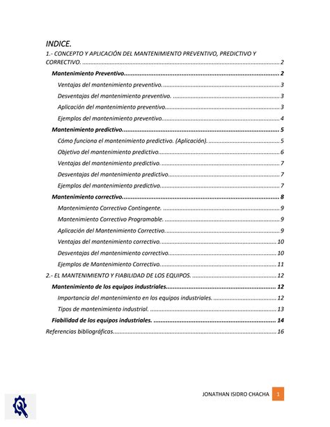 SOLUTION Unidad 2 Taxonom A De Los Tipos De Mantenimiento Y Conservaci