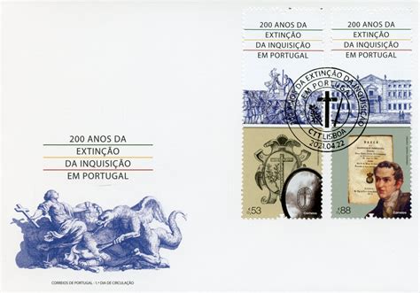 Portugal Historical Events Stamps 2021 Fdc End Of Inquisition 200th An