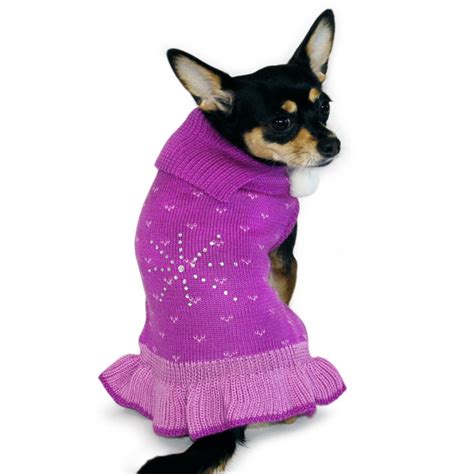 Rhinestone Snowflake Dog Sweater Dress by Dog... | BaxterBoo