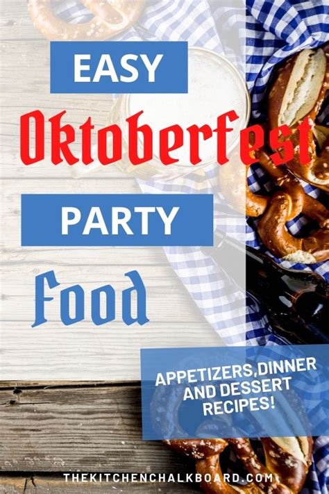 Oktoberfest Menu Party Food - The Kitchen Chalkboard