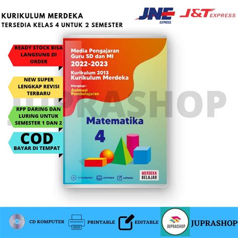 Jual CD RPP KURIKULUM MERDEKA SD MATEMATIKA KELAS 4 DAN RPP 1 LEMBAR